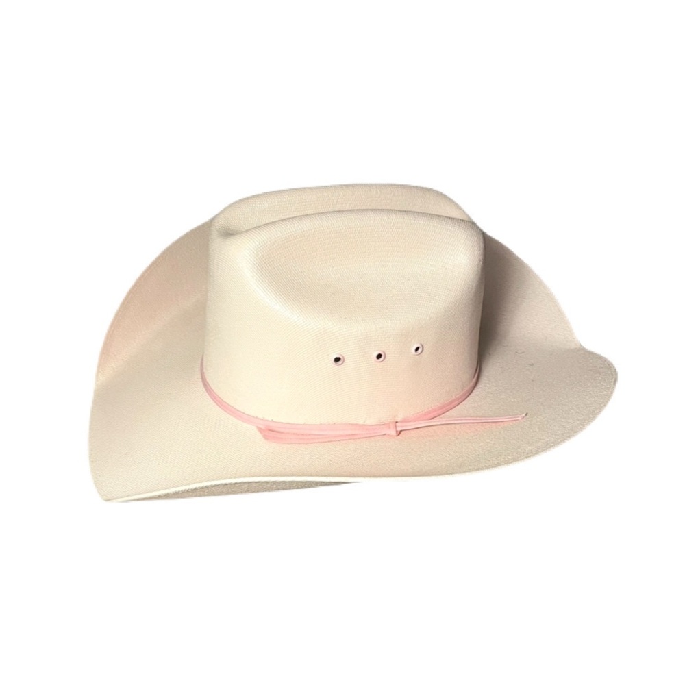 Pink straw cattleman’s youth Cowboy Hat